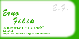 erno filip business card